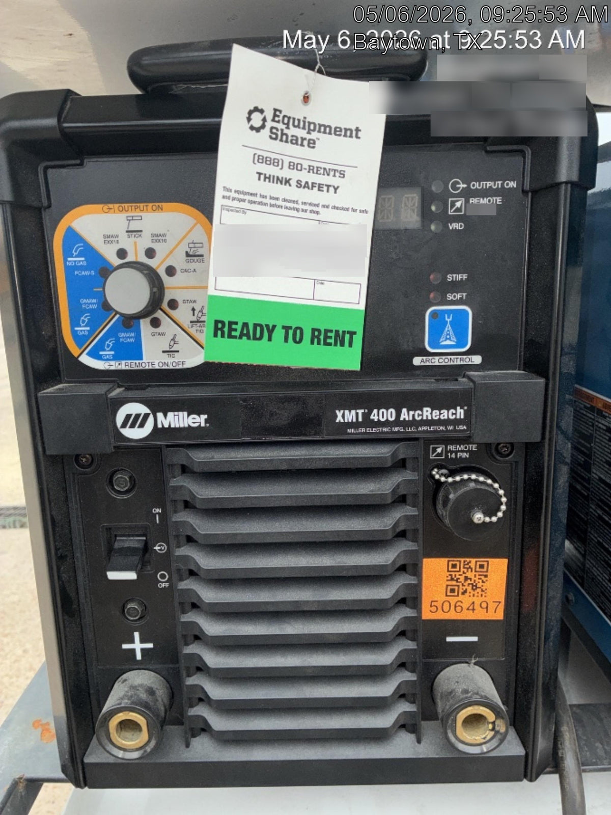 2025 MILLER ELECTRIC XMT 400