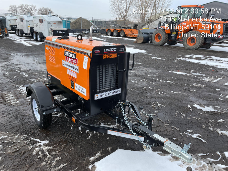 2022 Lincoln Electric LE400 Kubota V1505, Trlr, Cable Rack, Light Kit, ES Decals, T3