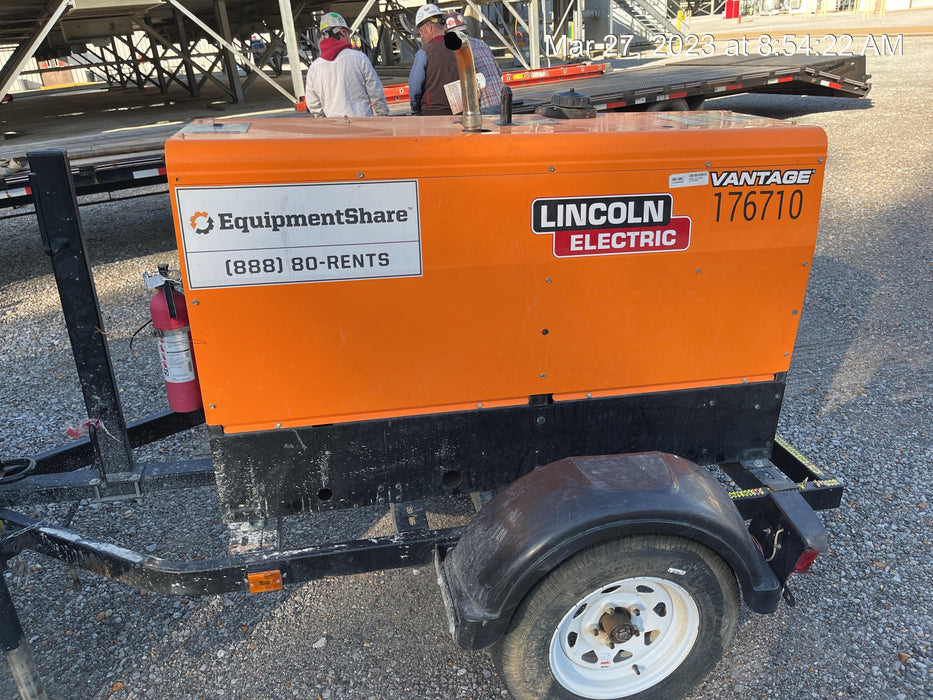 2021 Lincoln Electric Vantage 322 Vantage 322 Ready Pak 3 w/ Decals, ORANGE (includes trailer, cable rack, fender light kit) NO Telematics