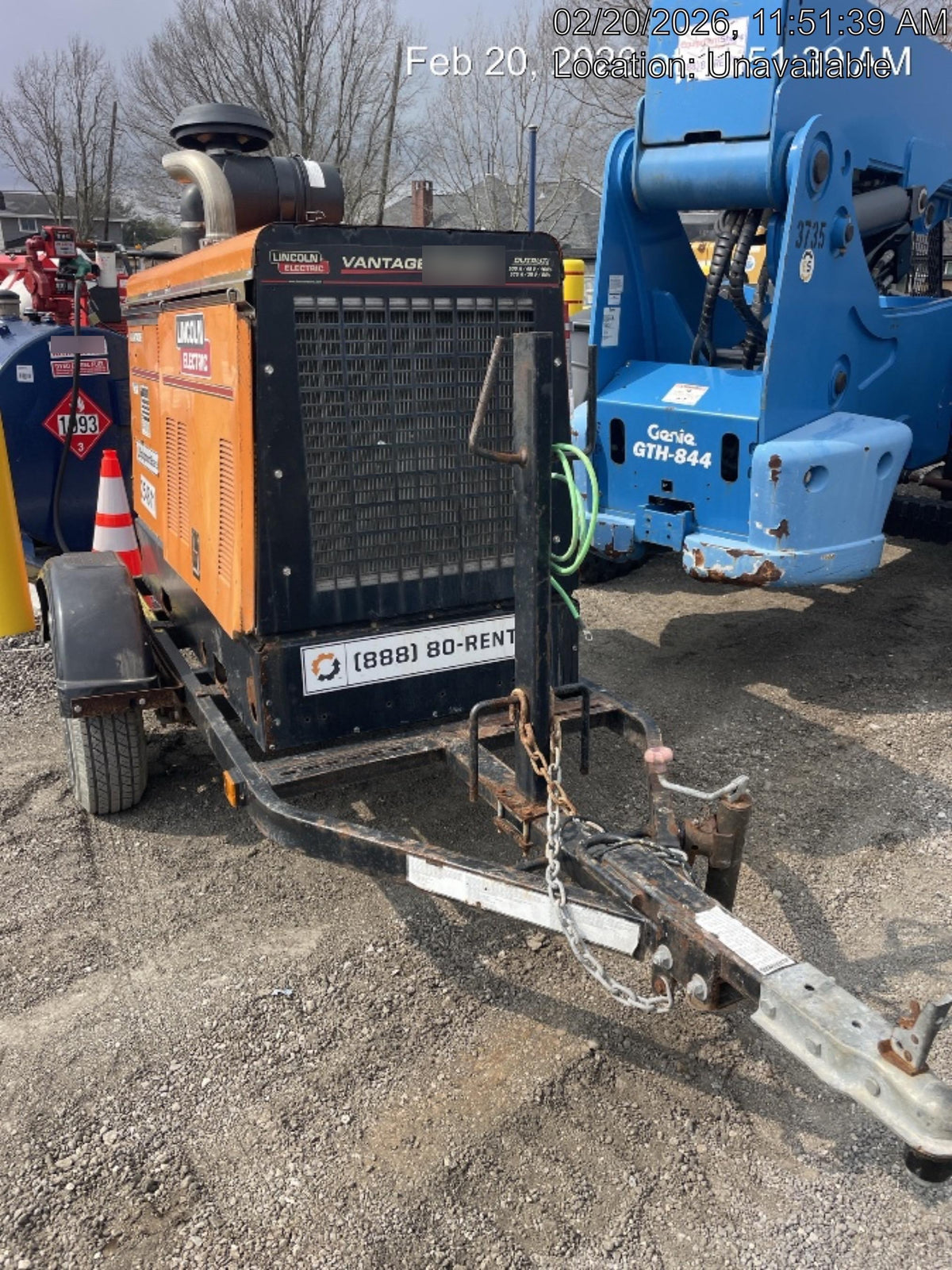 2022 Lincoln Electric Vantage 549X Crosslink Technology, Trailer Mounted