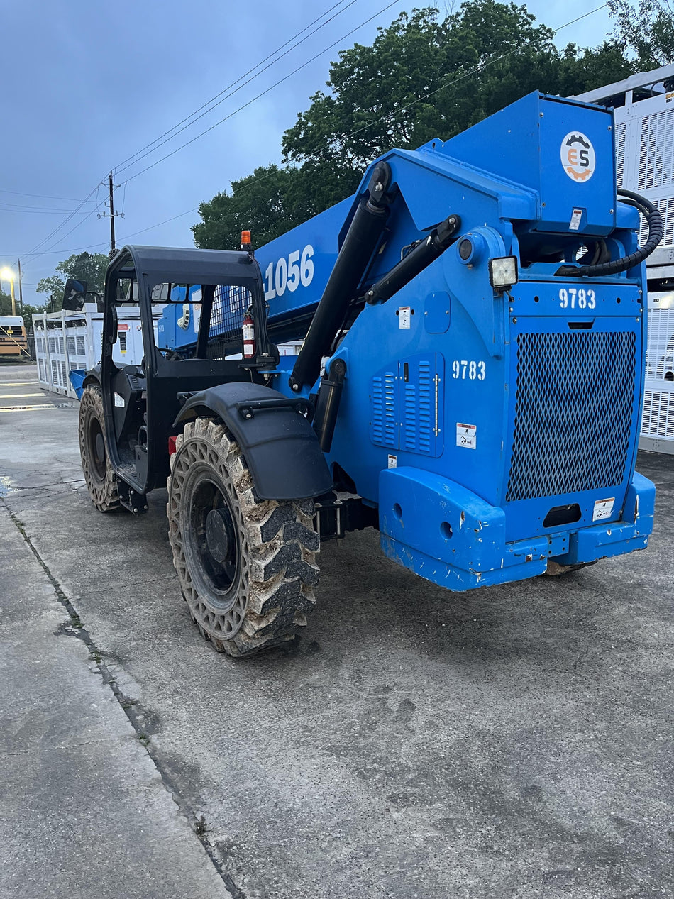 2018 Genie GTH-1056 Genie GTH-1056 w/Open ROPS, Solid Tires, Work Light/Beacon, 60" Carriage and Forks