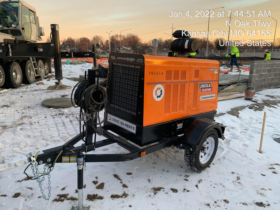 2021 Lincoln Electric Vantage 549X Ready Pak 3, ORANGE (includes trailer, cable rack, fender light kit)