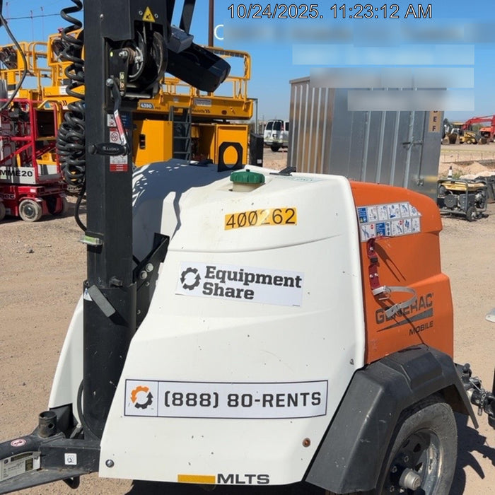 2024 Generac MLT2 Diesel, Flex Switch 120V Input, Powerzone Controller, 
(4) 320W LED Lights, 4kW Generator, 39.9 Gal Fuel Tank, 2" Ball, T3