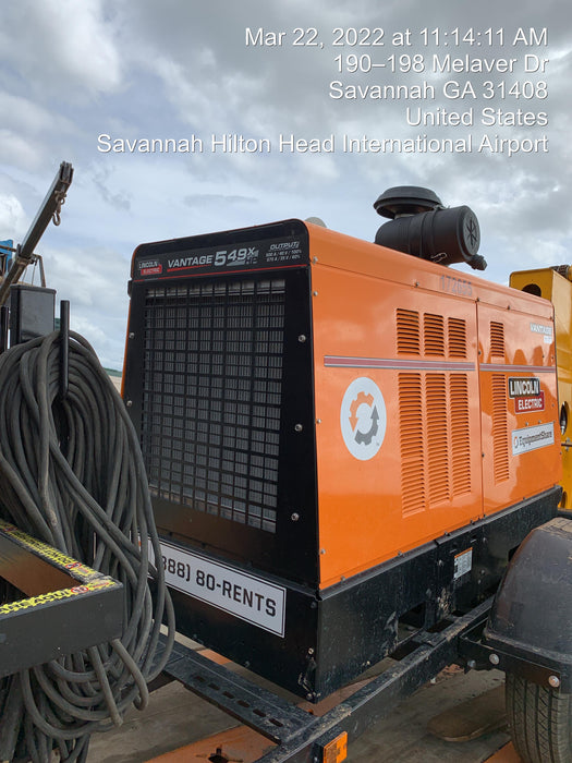 2021 Lincoln Electric Vantage 549X Ready Pak 3, ORANGE (includes trailer, cable rack, fender light kit)