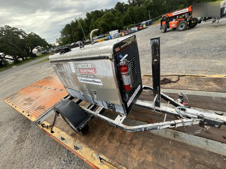 2019 Lincoln Electric Vantage 322 Ready-Pak 3, Two Wheel Trailer, Fender and Light Kit, Cable Rack