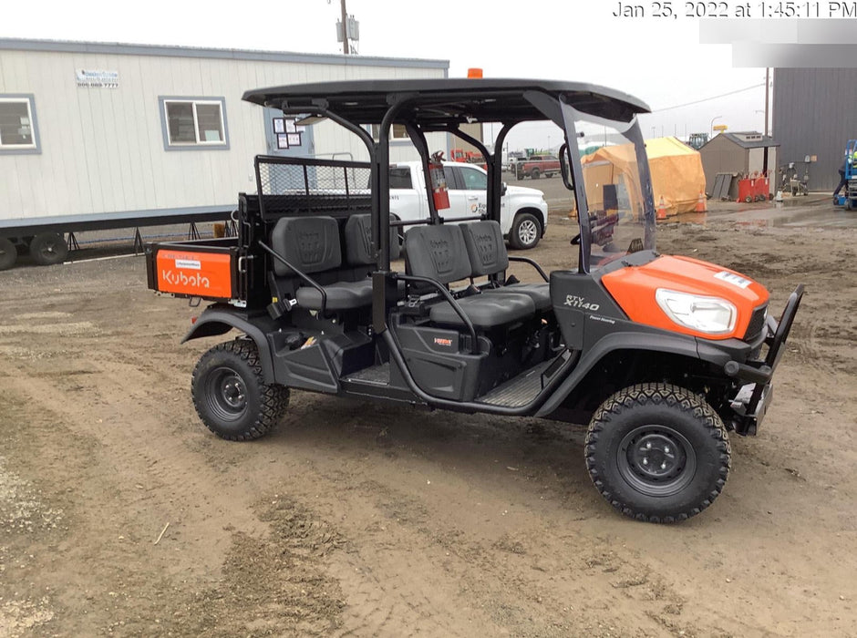 2022 Kubota RTV-X1140W-H Plastic Canopy, Windshield Acrylic Clear, LED Strobe Light, Wire Harness Kit, Back up Alarm