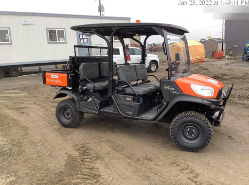2022 Kubota RTV-X1140W-H Plastic Canopy, Windshield Acrylic Clear, LED Strobe Light, Wire Harness Kit, Back up Alarm
