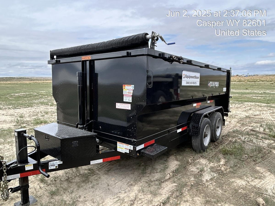 2024 TEXAS PRIDE TRAILERS 14'L x 7'W 5 Cu Yd Trunnion Hydraulic Dump