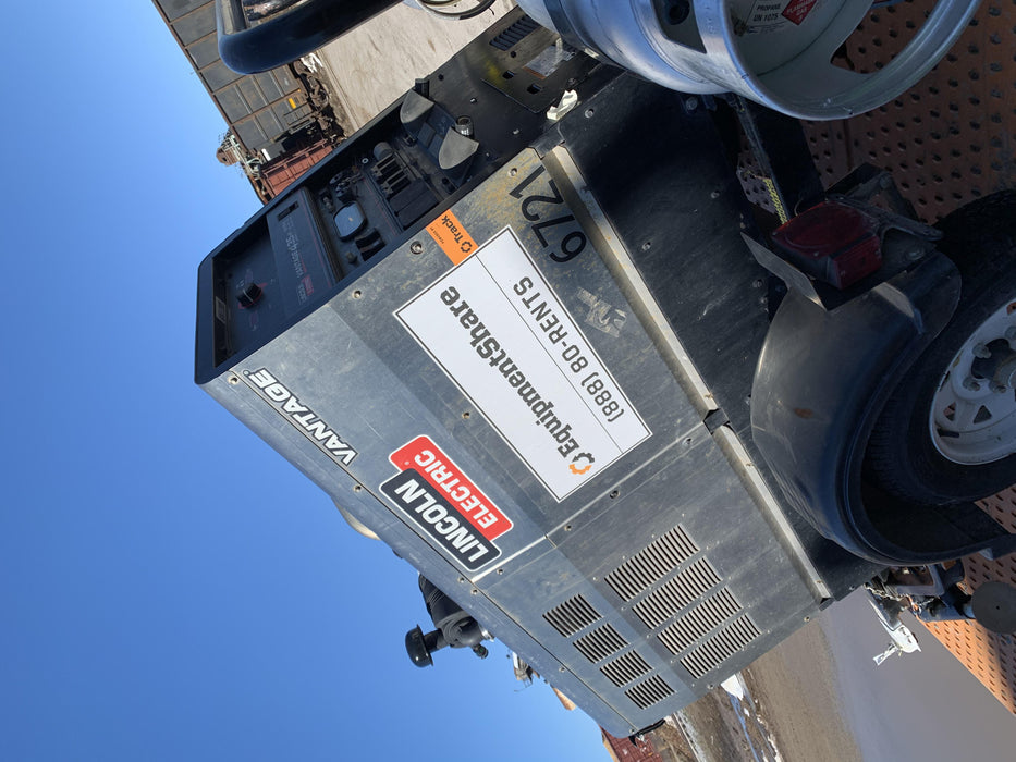 2018 Lincoln Electric Vantage 435 Lincoln Vantage 435 Welder Ready-Pak 3 w/Trailer, Fender/Light Kit, and Cable Rack