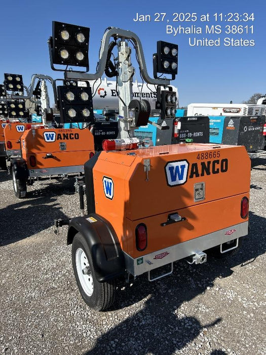 2025 Wanco WLTT-4MM4K Diesel, Mitsubishi L2E, 9.0HP @1800 rpm, Deep Sea Controller, Shore Power Plug, Auto Start, (4) 350W LED Floodlights, 4kW Generator, 60 Gal Fuel Tank, 2" Ball, T3
