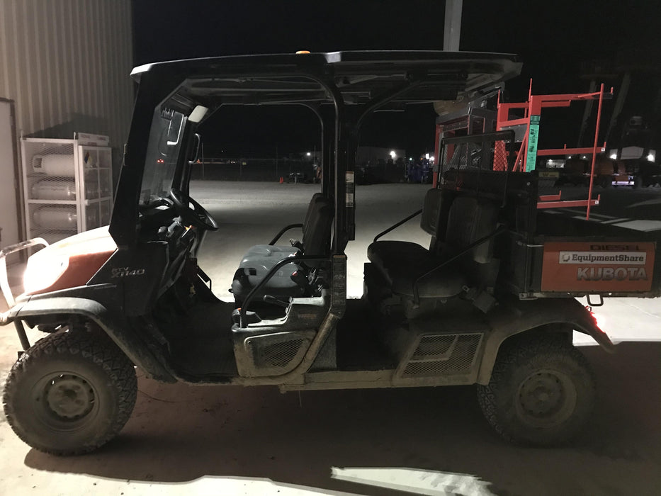 2019 Kubota RTV-X1140 4wd Utility Cart, LED Strobe, Windshield Tempered Glass, Plastic Canopy, Wire Harness Kit, Backup Alarm