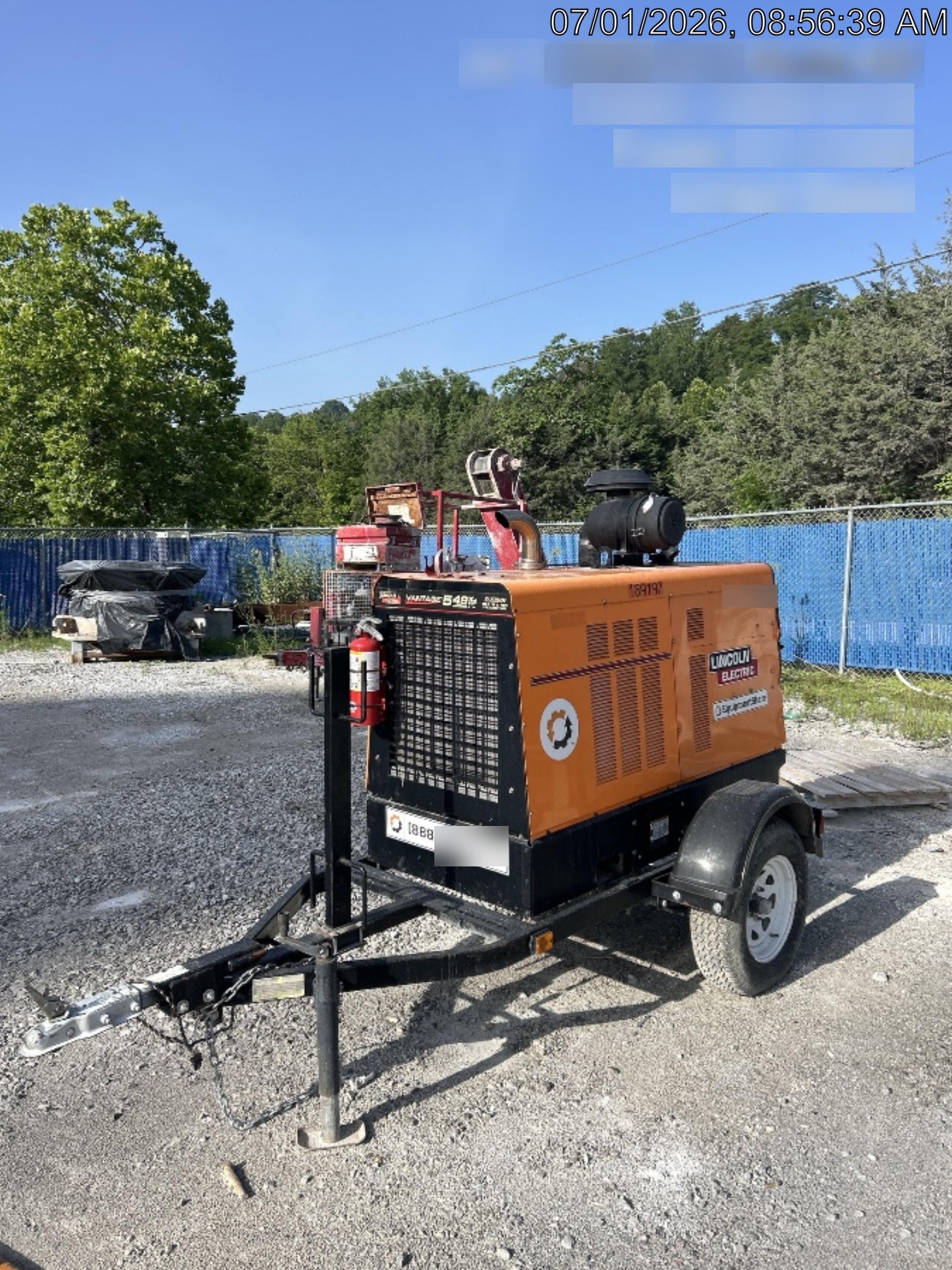 2021 Lincoln Electric Vantage 549X Ready Pak 3, ORANGE (includes trailer, cable rack, fender light kit)