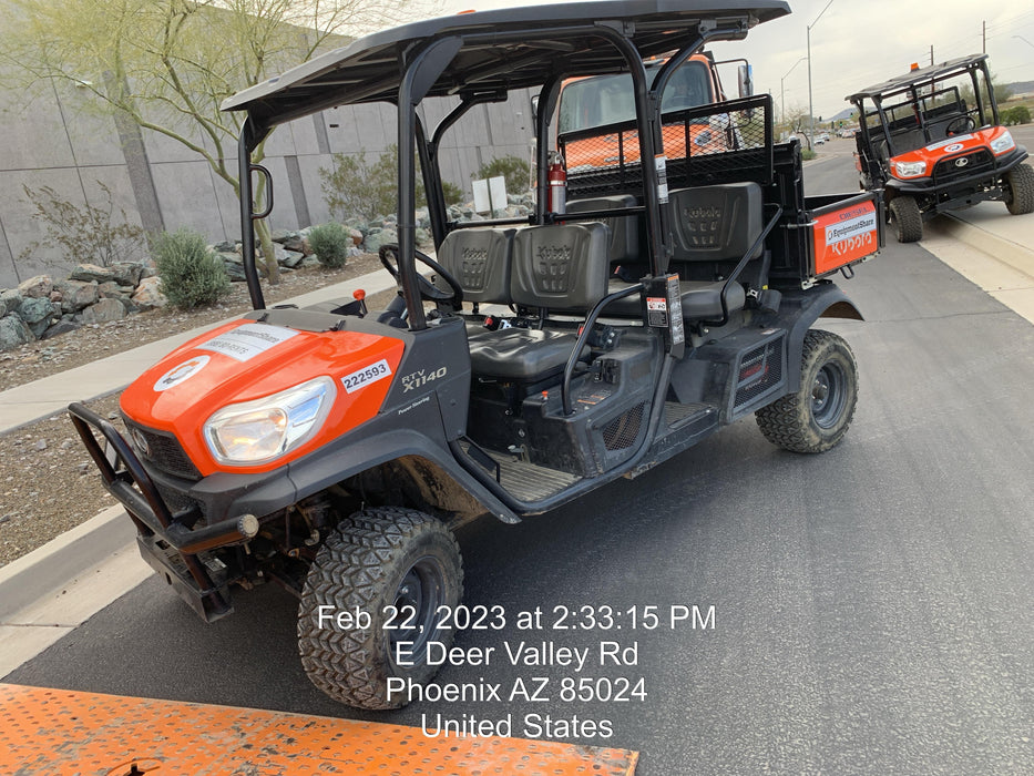 2022 Kubota RTV-X1140W-H Plastic Canopy, Windshield Acrylic Clear, LED Strobe Light, Wire Harness Kit, Back up Alarm