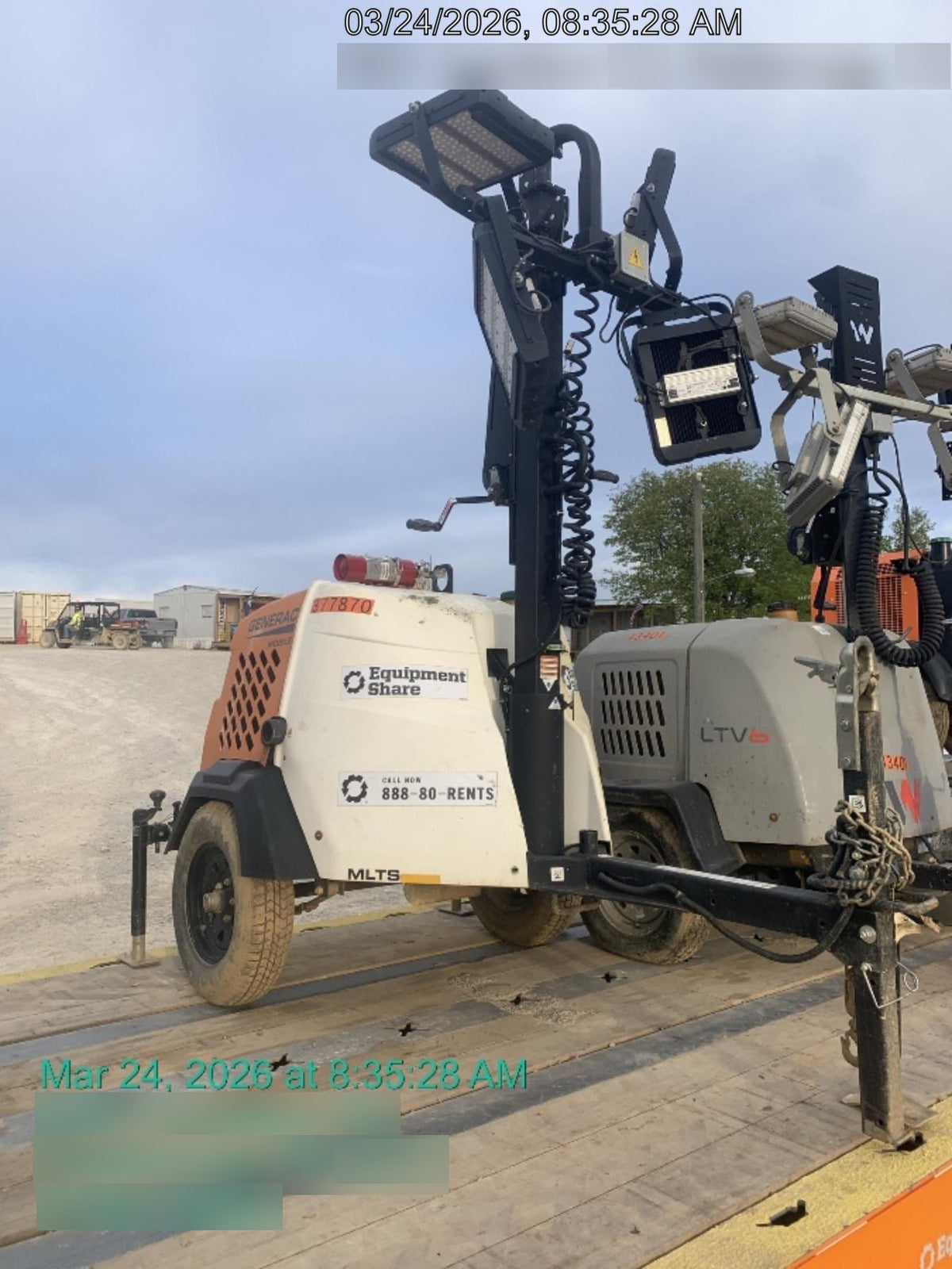 2023 Generac MLT2 Diesel, Flex Switch 120V Input, Powerzone Controller, 
(4) 320W LED Lights, 4kW Generator, 39.9 Gal Fuel Tank, 2" Ball, T3