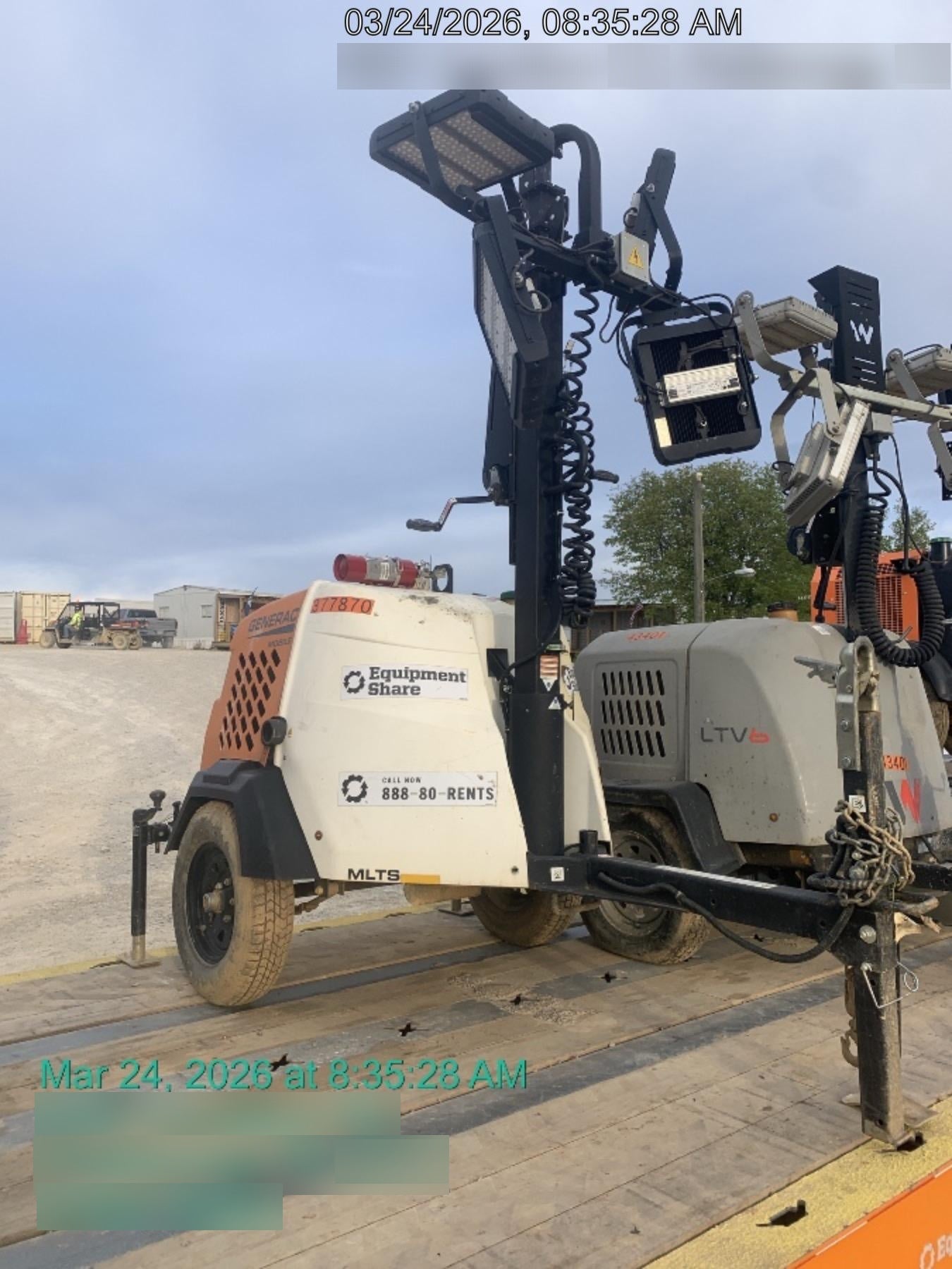 2023 Generac MLT2 Diesel, Flex Switch 120V Input, Powerzone Controller, 
(4) 320W LED Lights, 4kW Generator, 39.9 Gal Fuel Tank, 2" Ball, T3
