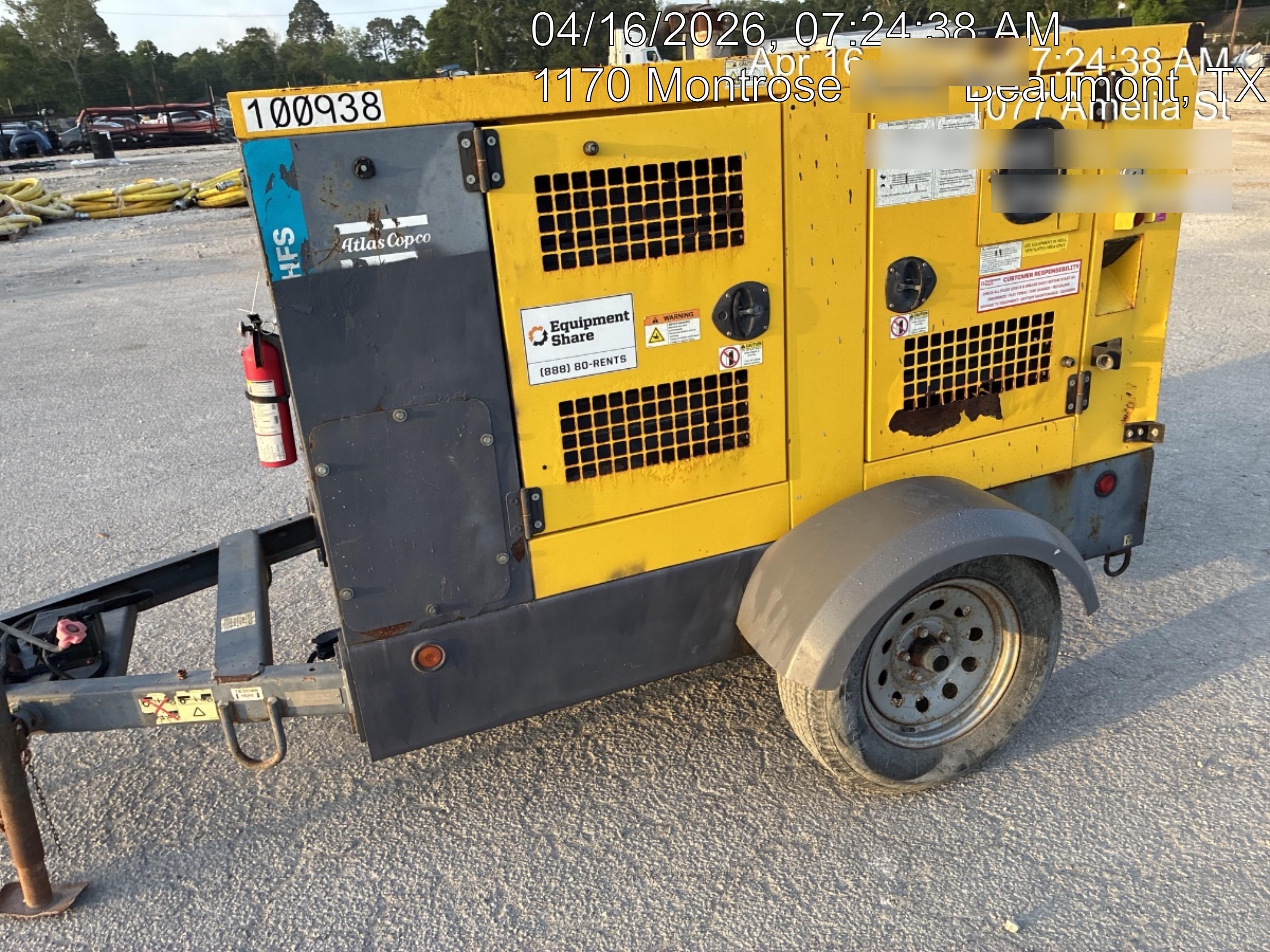 2020 ATLAS COPCO PAS 100 HF CS Enclosed