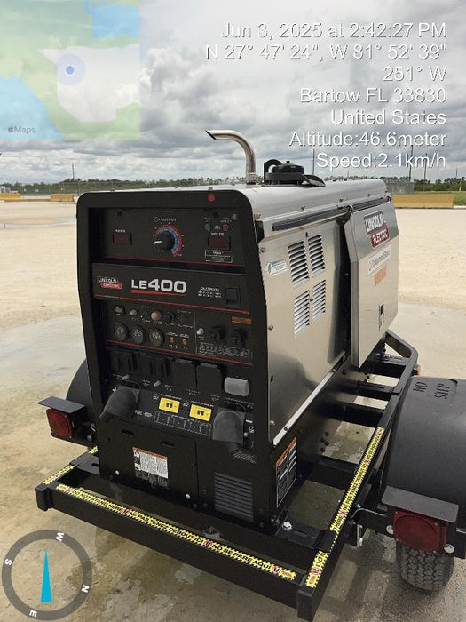 2024 Lincoln Electric LE400 Kubota V1505, Trlr, Cable Rack, Light Kit, ES Decals, T3