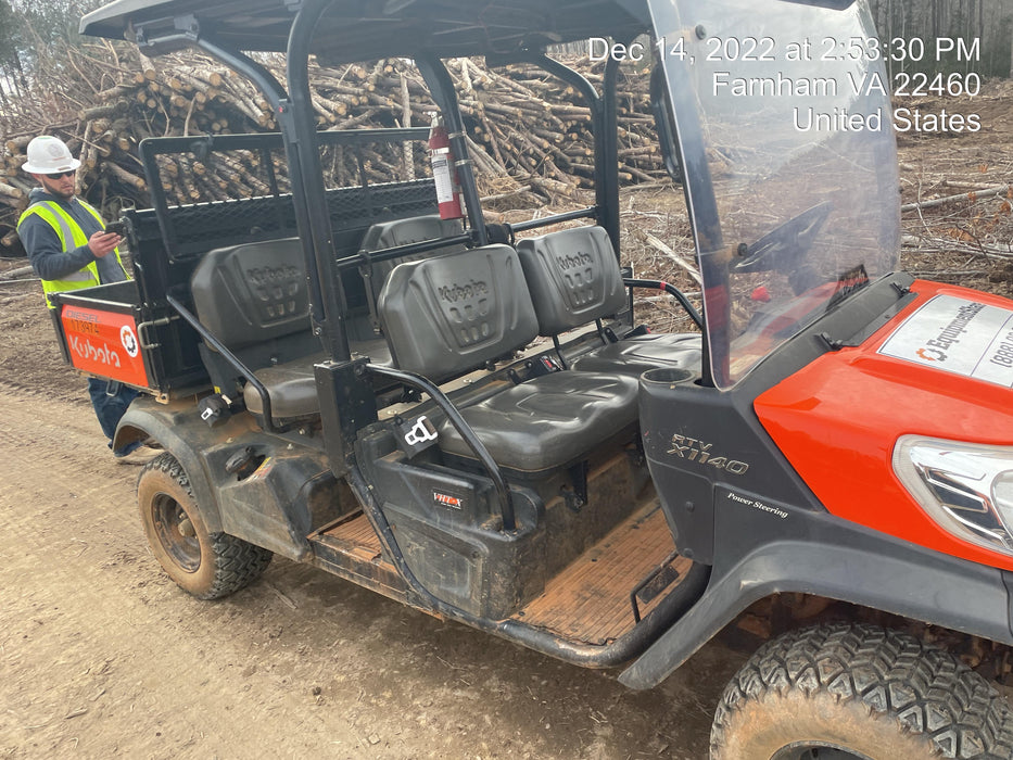 2021 Kubota RTV-X1140W-H Plastic Canopy, Windshield Acrylic Clear, LED Strobe Light, Wire Harness Kit, Back up Alarm