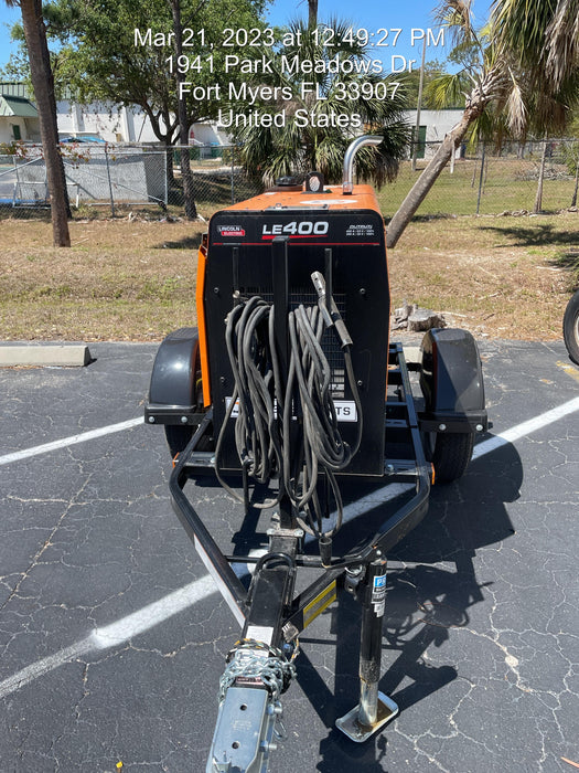 2022 Lincoln Electric LE400 Kubota V1505, Trlr, Cable Rack, Light Kit, ES Decals, T3