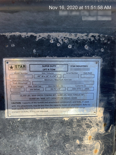 2020 STAR INDUSTRIES 1395B