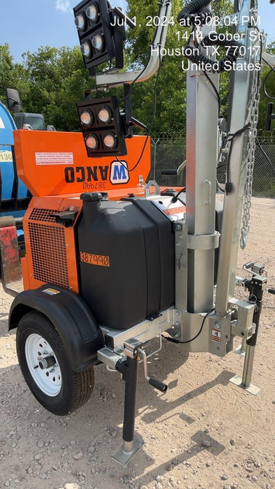 2024 Wanco WLTT-4MM4K Diesel, Deep Sea Controller, Shore Power Plug, Auto Start, (4) 350W LED Floodlights, 4kW Generator, 60 Gal Fuel Tank, 2" Ball, T3