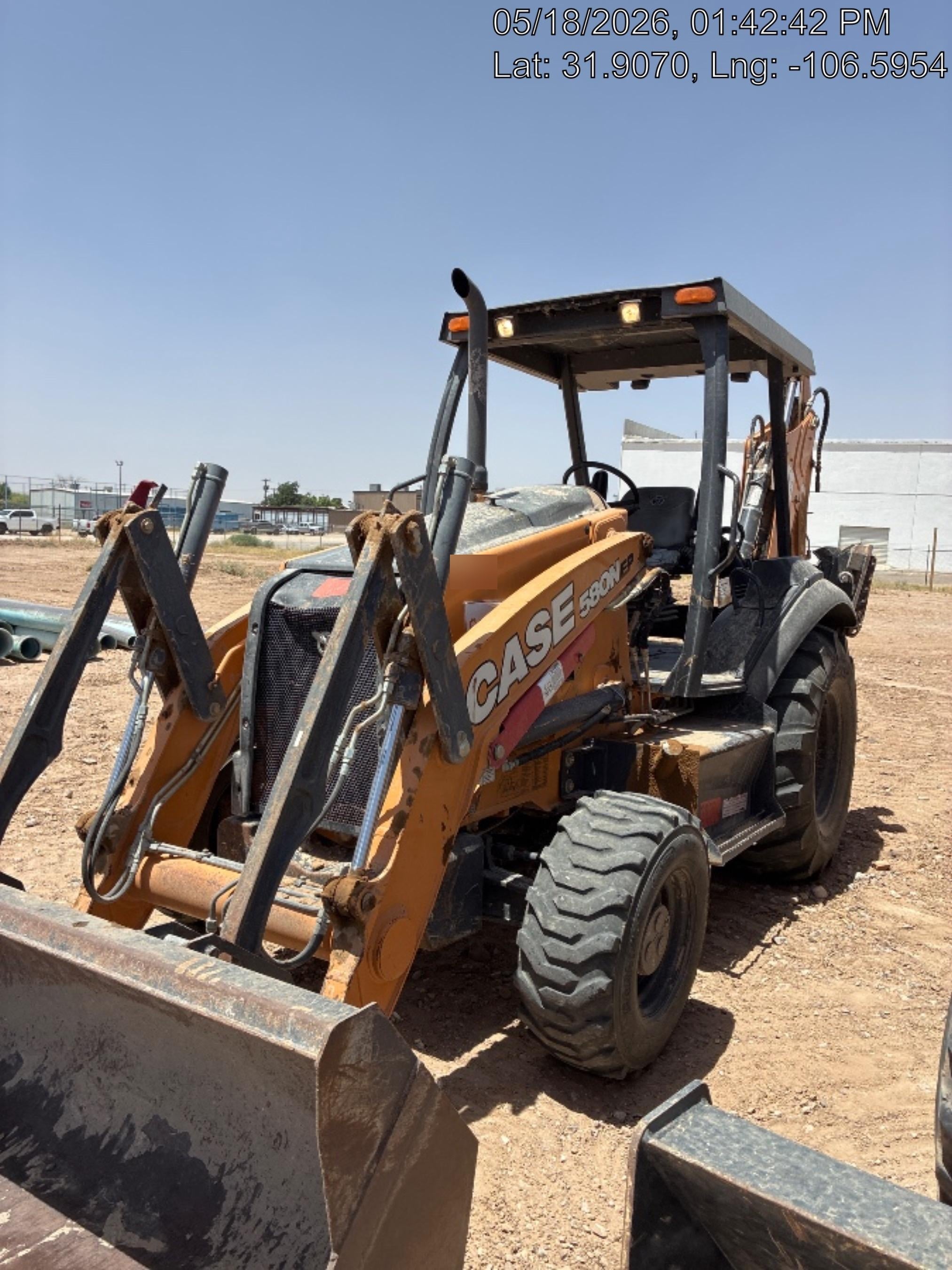 2019 Case 580N EP Canopy, 4WD, GP Front Bucket, Standard Stick, 2-Way Aux Hydraulics, ISO Controls