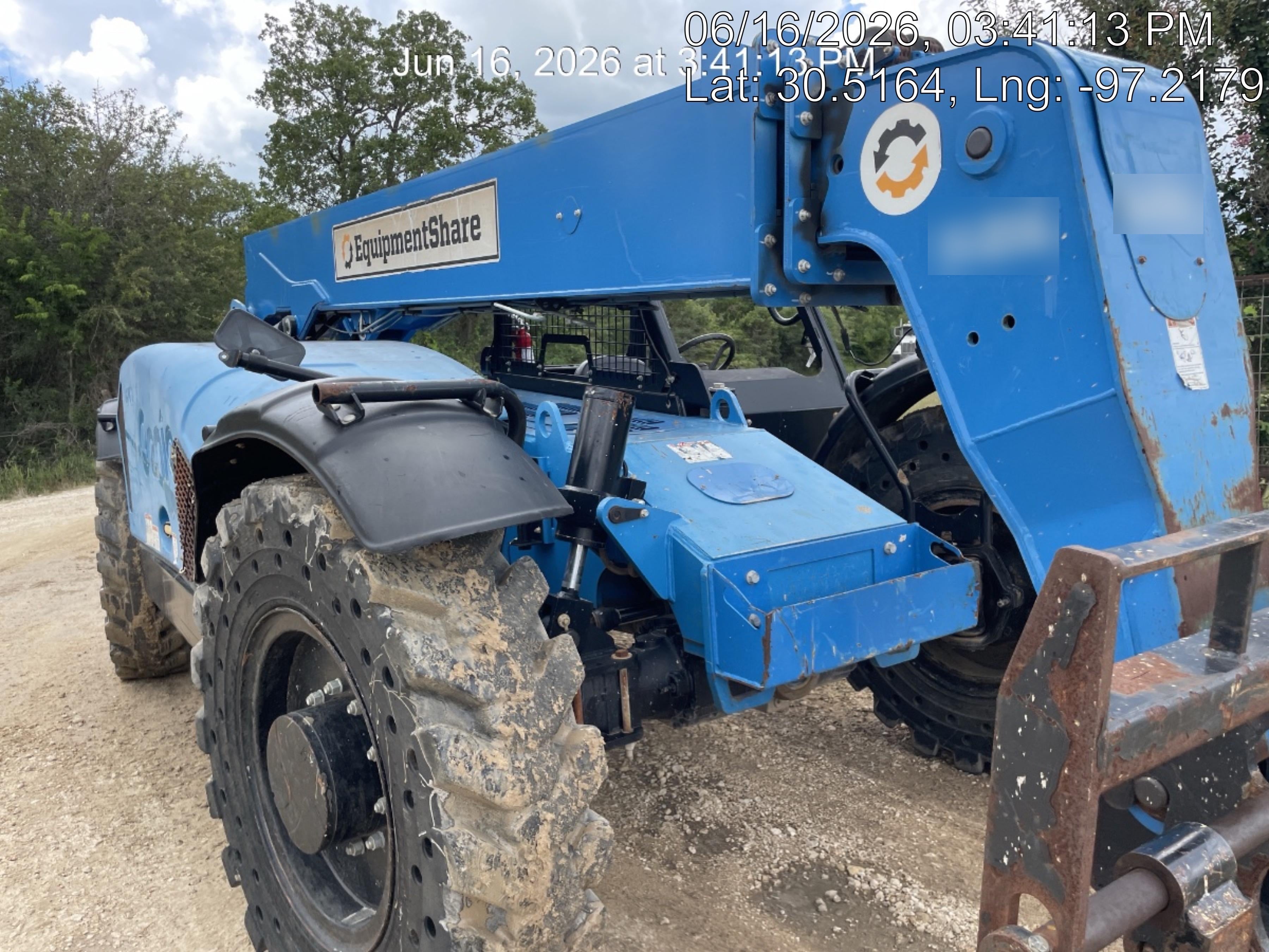 2018 Genie GTH-844 Genie GTH-844 w/ROPS, Work Lights, Solid Tires, RH Cab Mesh, Beacon, 60" Carriage and Forks