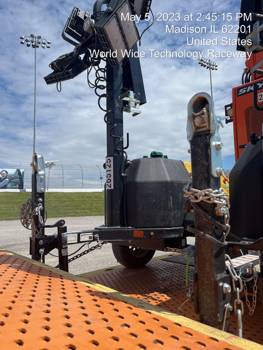 2022 Allmand NLV3GR (4) LED Light Fixture 350W, 23' Vertical Mast, 3kW Prime, Towable, ES Decals, T3