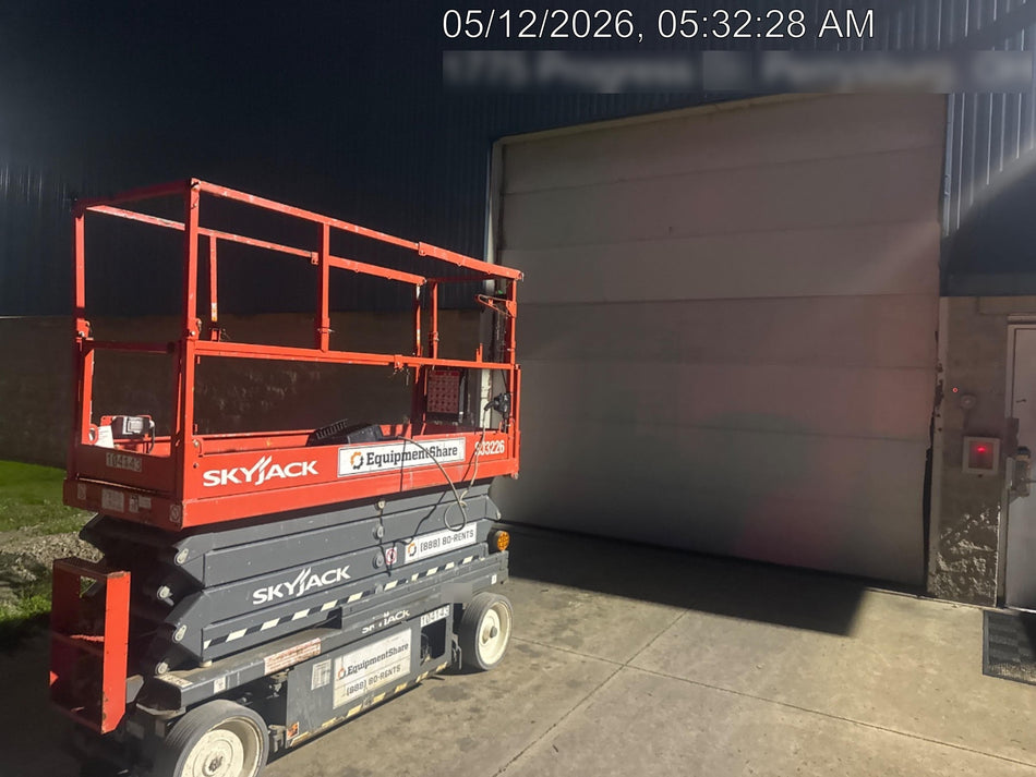 2020 Skyjack SJIII-3226 Solid NM Tires, Half height spring hinged entry gate, Dual Beacons