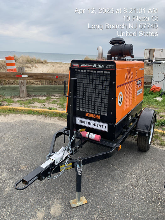 2021 Lincoln Electric Vantage 549X Ready Pak 3, ORANGE (includes trailer, cable rack, fender light kit)