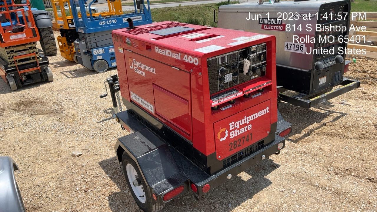 2022 Shindaiwa DGW400MDL Kubota D902 Engine, 23 HP, Dual Op Welder, Wire, Arc, Droop Stick, Tig, and CC Stick Functionality, Simulphase, 3 Phase and 1 Phase Gen Output, Single Axle NB Trlr, Slr Trckl Chrg 12V 12W, Fire Ext