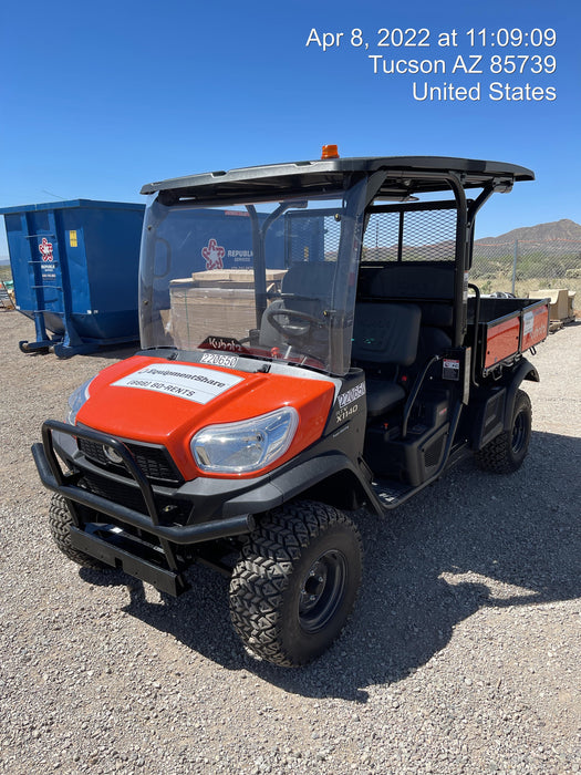 2022 Kubota RTV-X1140W-H Plastic Canopy, Windshield Acrylic Clear, LED Strobe Light, Wire Harness Kit, Back up Alarm