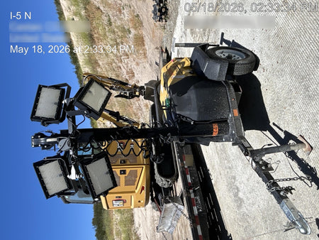 2021 Allmand NLV3GR (4) LED Light Fixture 350W, 23' Vertical Mast, 3kW Prime, Towable, Deep Sea L401, Leveling Jacks, Yanmar T4F 5.8hp