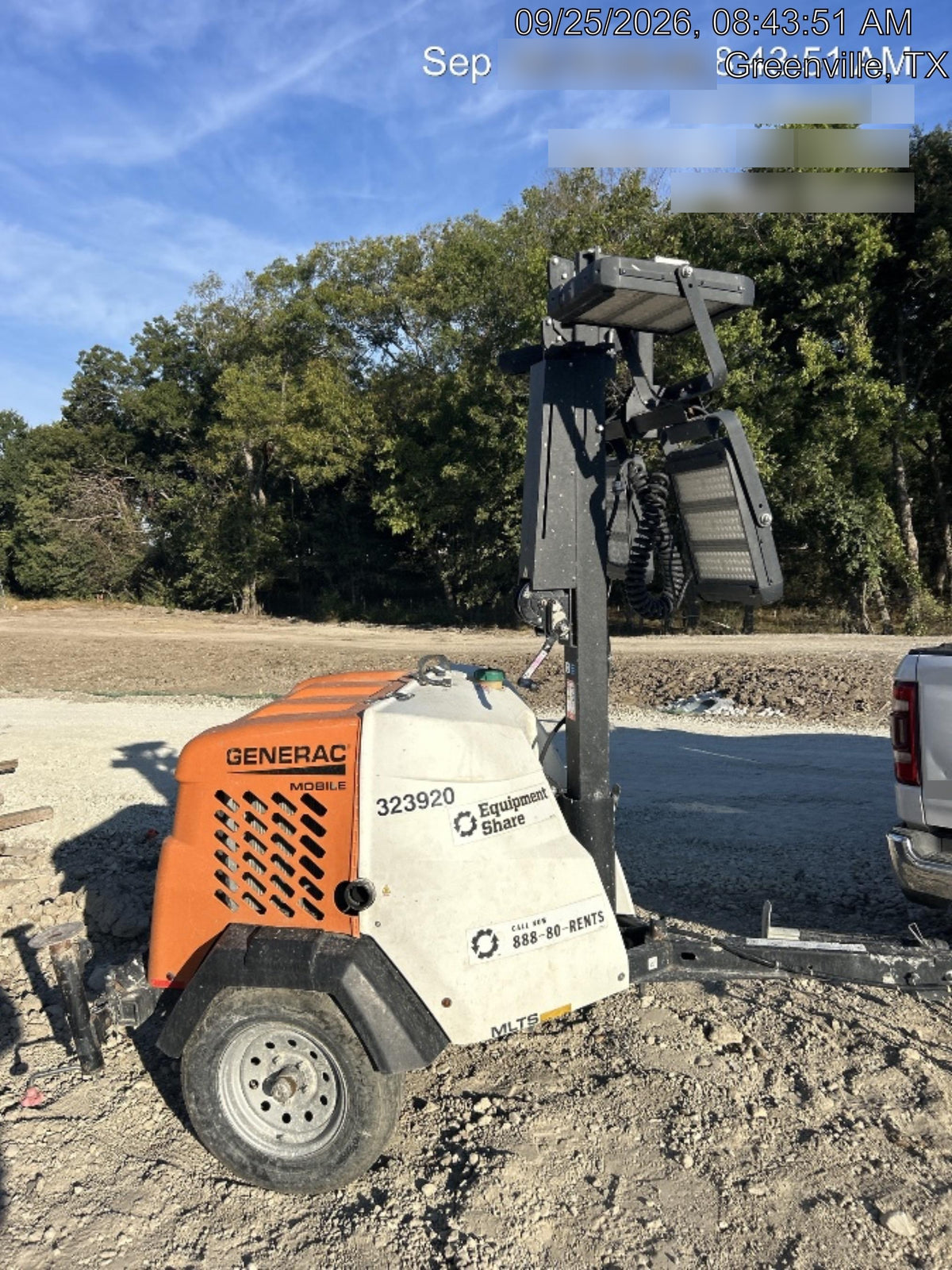 2023 Generac MLT2 Diesel, Flex Switch 120V Input, Powerzone Controller, (4) 320W LED Lights, 4kW Generator, 39.9 Gal Fuel Tank, 2" Ball, T3