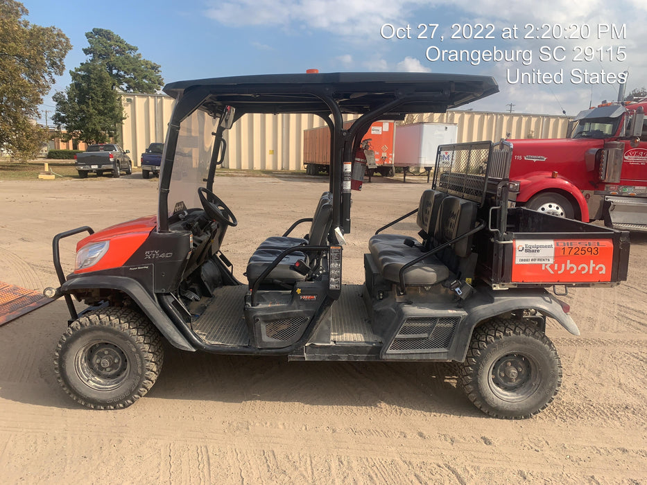2021 Kubota RTV-X1140W-H Plastic Canopy, Windshield Acrylic Clear, LED Strobe Light, Wire Harness Kit, Back up Alarm