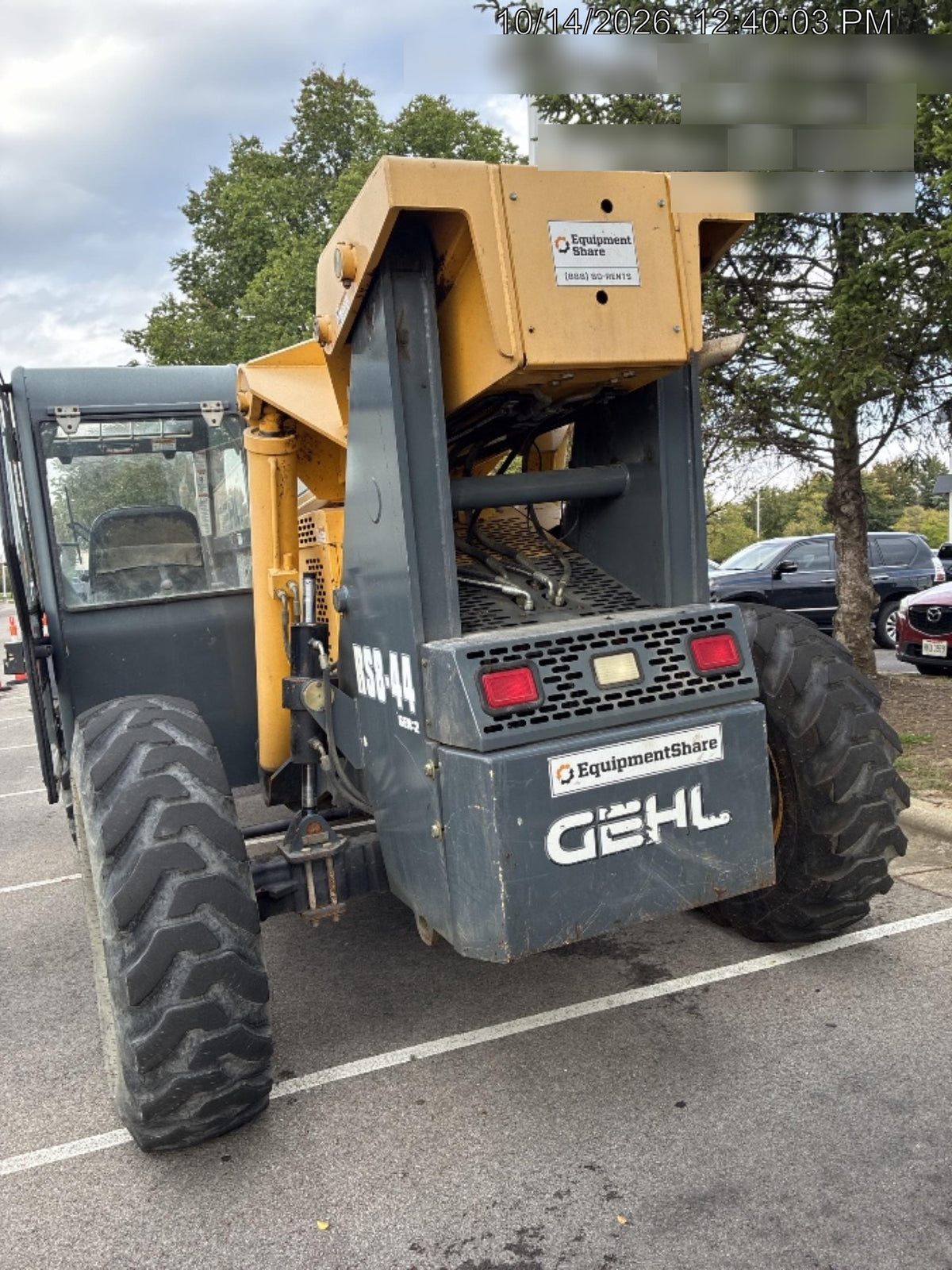 2016 Gehl RS8-44 Standard Rental Specs