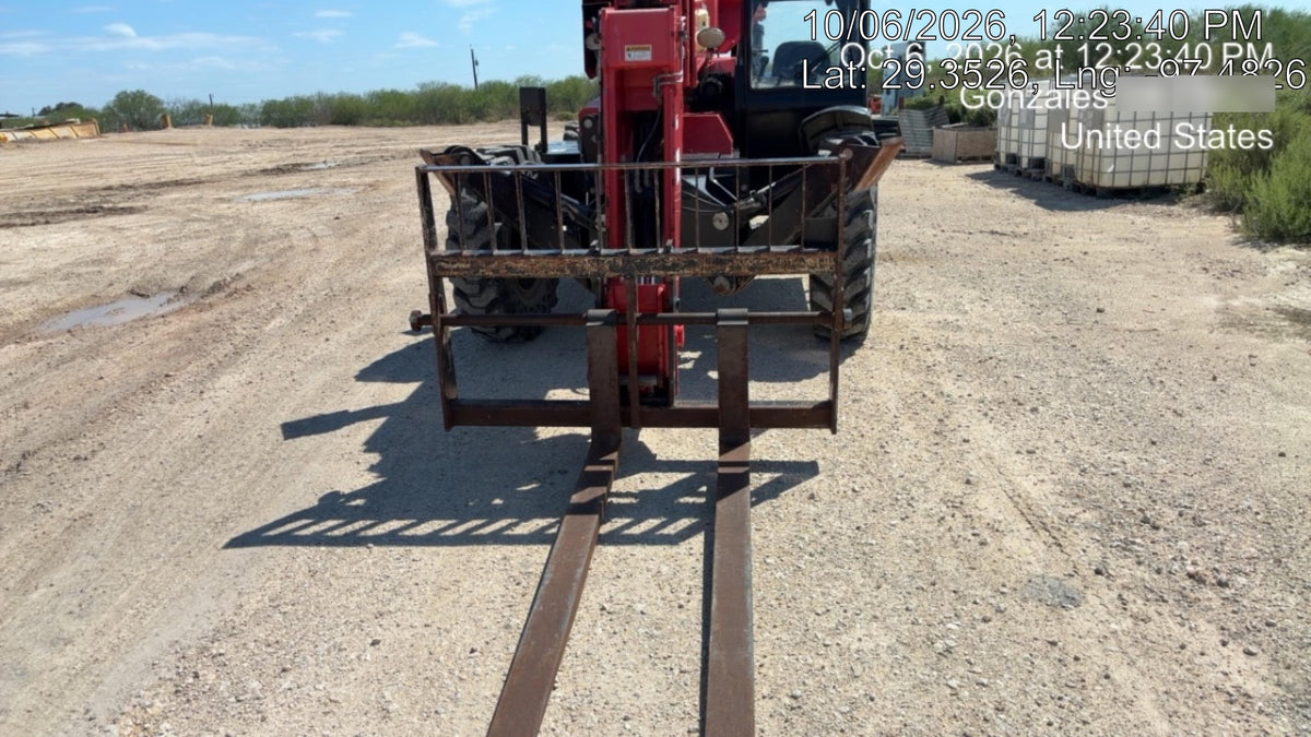 2019 Manitou MTA10055 Cab/Heat/Air, 120 HP, Solid Tires, Work Lights, Lift Hook, Auxiliary Hydraulics w/66" Carriage and 60" Forks