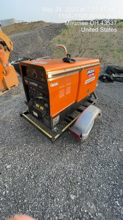 2022 Lincoln Electric LE400 Kubota V1505, Trlr, Cable Rack, Light Kit, ES Decals, T3