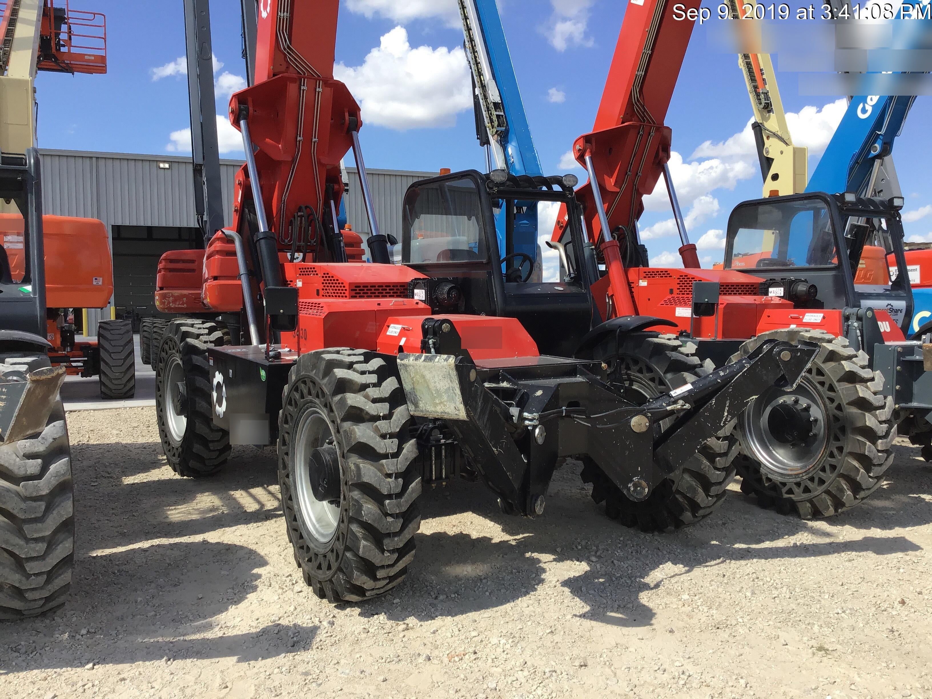 2019 Manitou MTA10055 Canopy, 120 HP, Solid Tires, Work Lights, Lift Hook, Auxiliary Hydraulics w/66" Carriage and 60" Forks