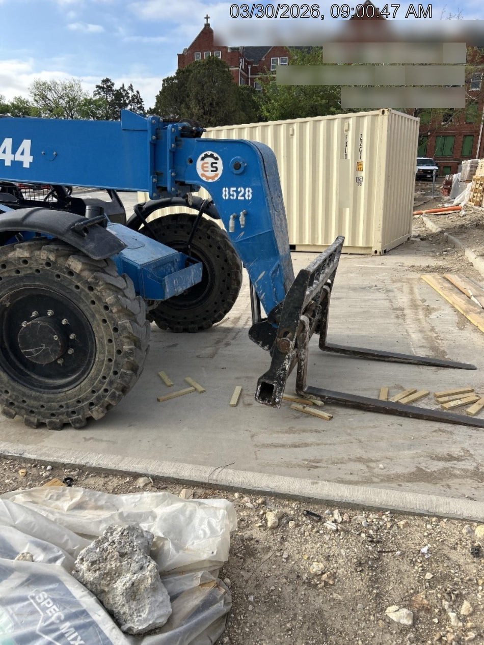 2018 Genie GTH-844 Genie GTH-844D w/Open ROPS, Solid Tires, Work Light/Beacon, 60" Carriage and Forks