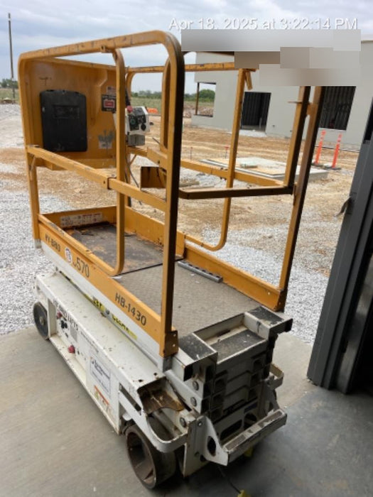 Custom Equipment HB-1430 Hy-Brid Scissor Lift
Platform capacity up to 670 lbs
Working height up to 20 ft
Weighs under 1,700 lbs
Non-marking wheels