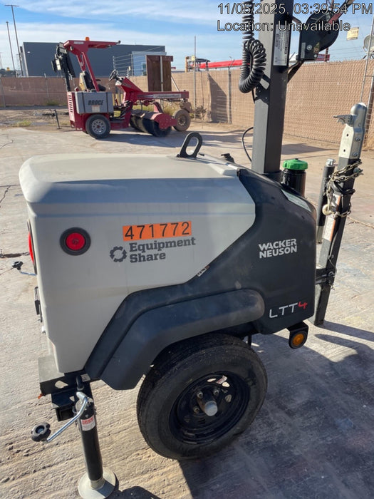 2024 Wacker Neuson LTT4 Diesel, Kohler KDW702, Deep Sea Controller, Auto Start, LED 320W, Bypass Outlet, T3