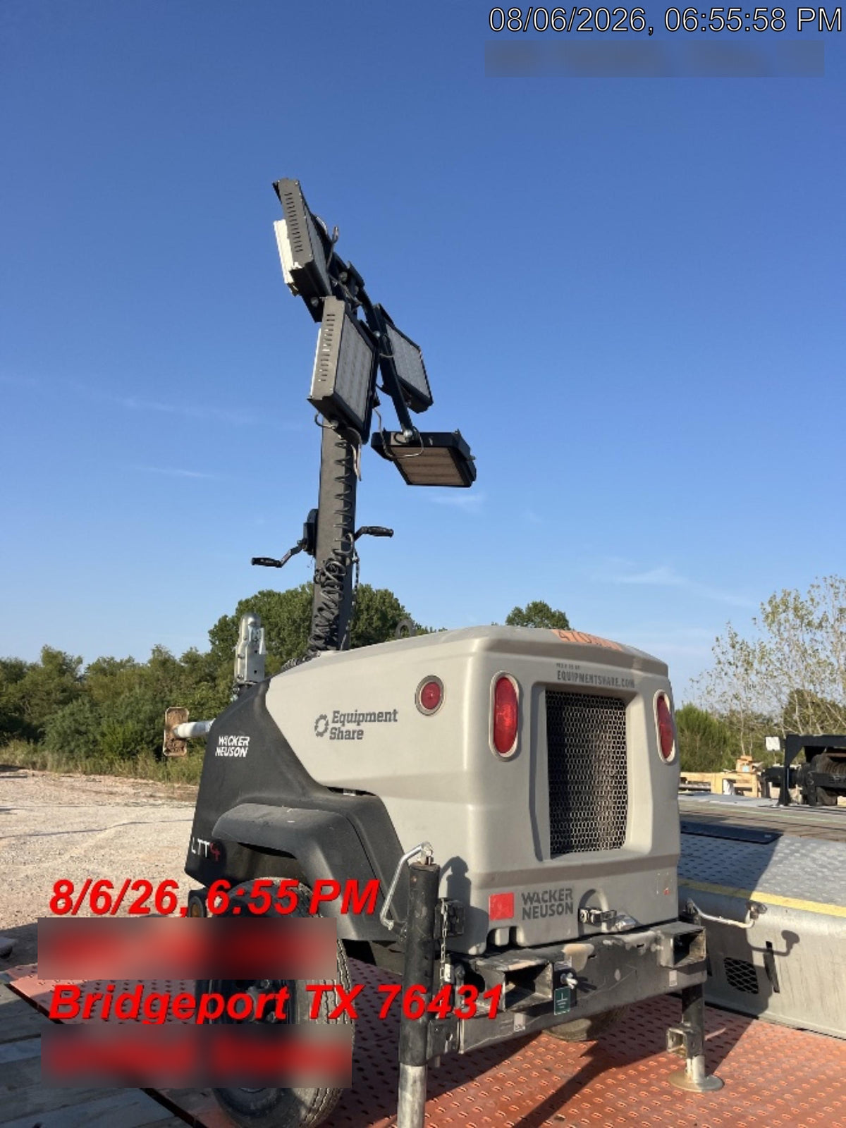 2024 Wacker Neuson LTT4 Diesel, Kohler KDW702, Deep Sea Controller, Auto Start, LED 320W, Bypass Outlet, T3