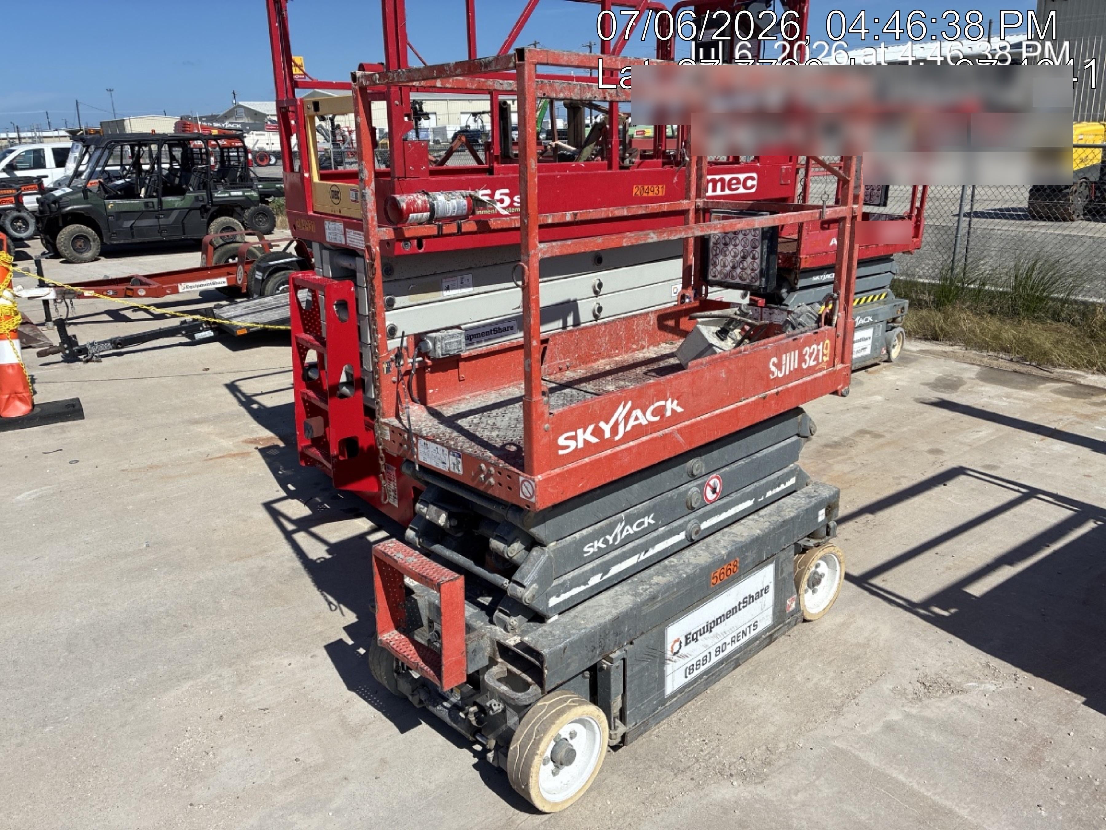 2017 Skyjack SJIII-3219 SJ3219, Trojan Battery Set, Extended Warranty 5yr/5k hr