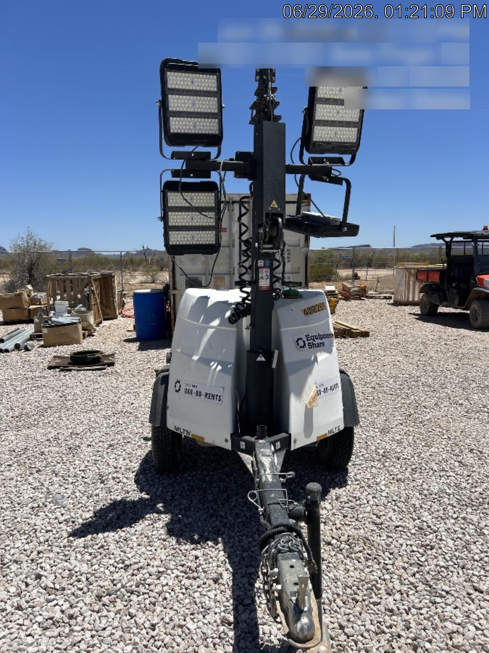 2024 Generac MLT2 Diesel, Flex Switch 120V Input, Powerzone Controller, 
(4) 320W LED Lights, 4kW Generator, 39.9 Gal Fuel Tank, 2" Ball, T3
