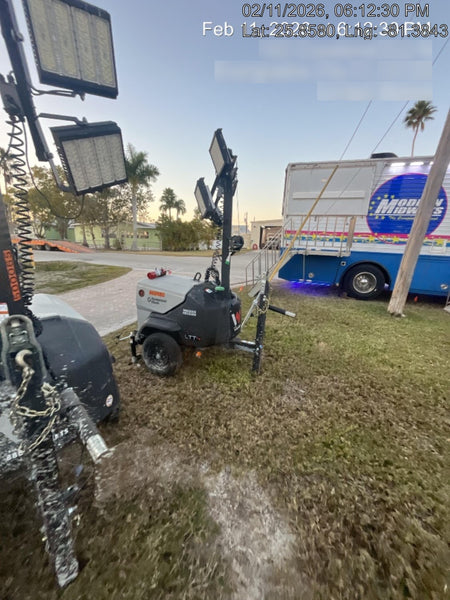 2023 Generac MLT2 Diesel, Flex Switch 120V Input, Powerzone Controller, 
(4) 320W LED Lights, 4kW Generator, 39.9 Gal Fuel Tank, 2" Ball, T3