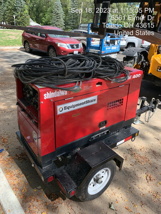 2023 Shindaiwa DGW400MDL Kubota D902 Engine, 23 HP, Dual Op Welder, Wire, Arc, Droop Stick, Tig, and CC Stick Functionality, Simulphase, 3 Phase and 1 Phase Gen Output, Single Axle NB Trlr, Slr Trckl Chrg 12V 12W, Fire Ext