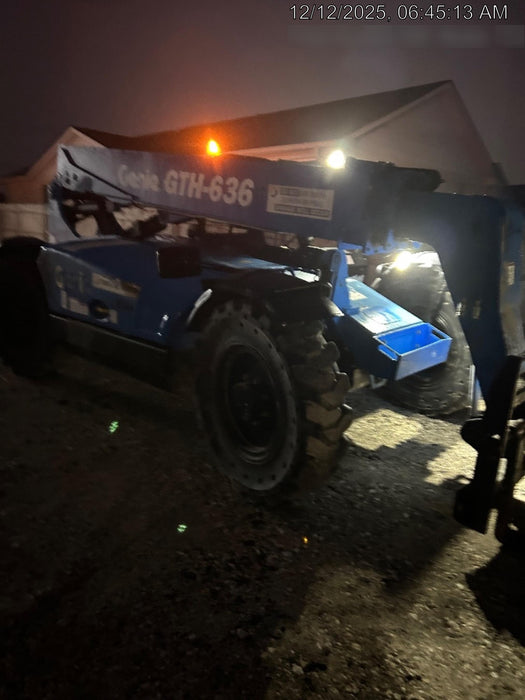 2018 Genie GTH-636 Genie GTH-636 w/Open ROPS, Solid Tires, Work Light/Beacon, 48" Carriage and Forks