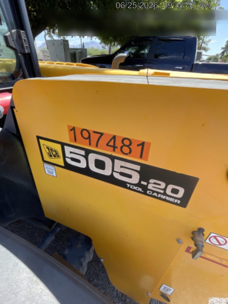2022 JCB 505-20TC 74Hp Dsl, Canopy, Sld Tires, LED WL, Bcn