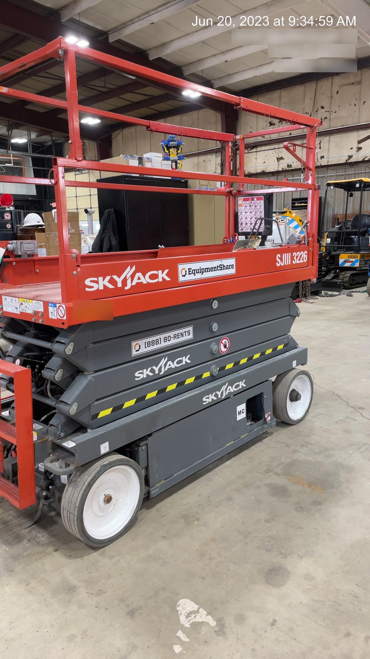 2018 Skyjack SJIII-3226 Standard Rental Specs